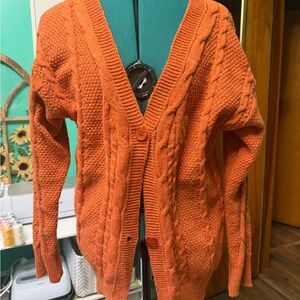 Taylor Swift  Life of a Showgirl Vibrant Orange  Knit Cardigan